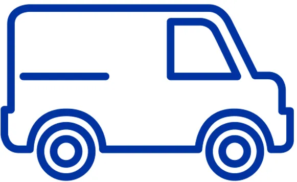 Icône de la camionnette de service mobile de réparation de vitres.